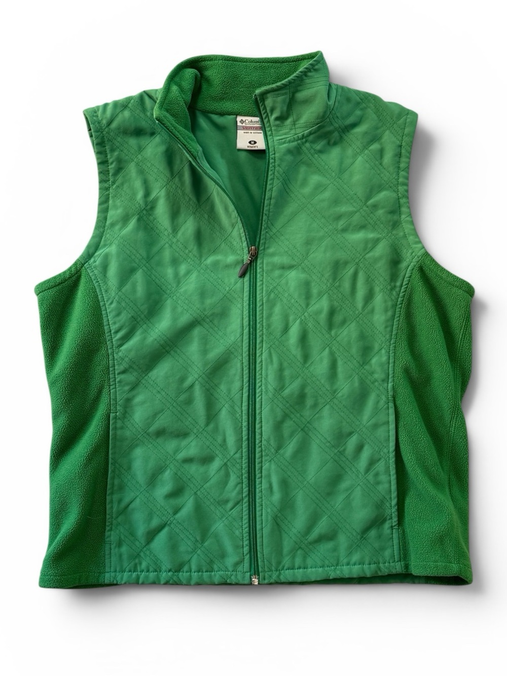 Columbia Vertex Kelly Green Emerald Fleece Vest Women's size Medium
